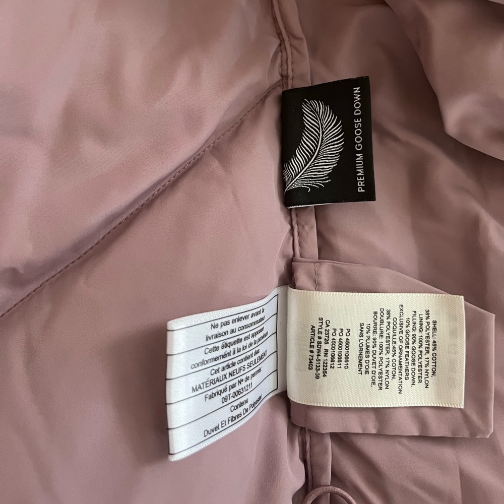 Aritzia Wilfred Cloud Puff Down Jacket Fawn Pink Size Small - Picture 6 of 8